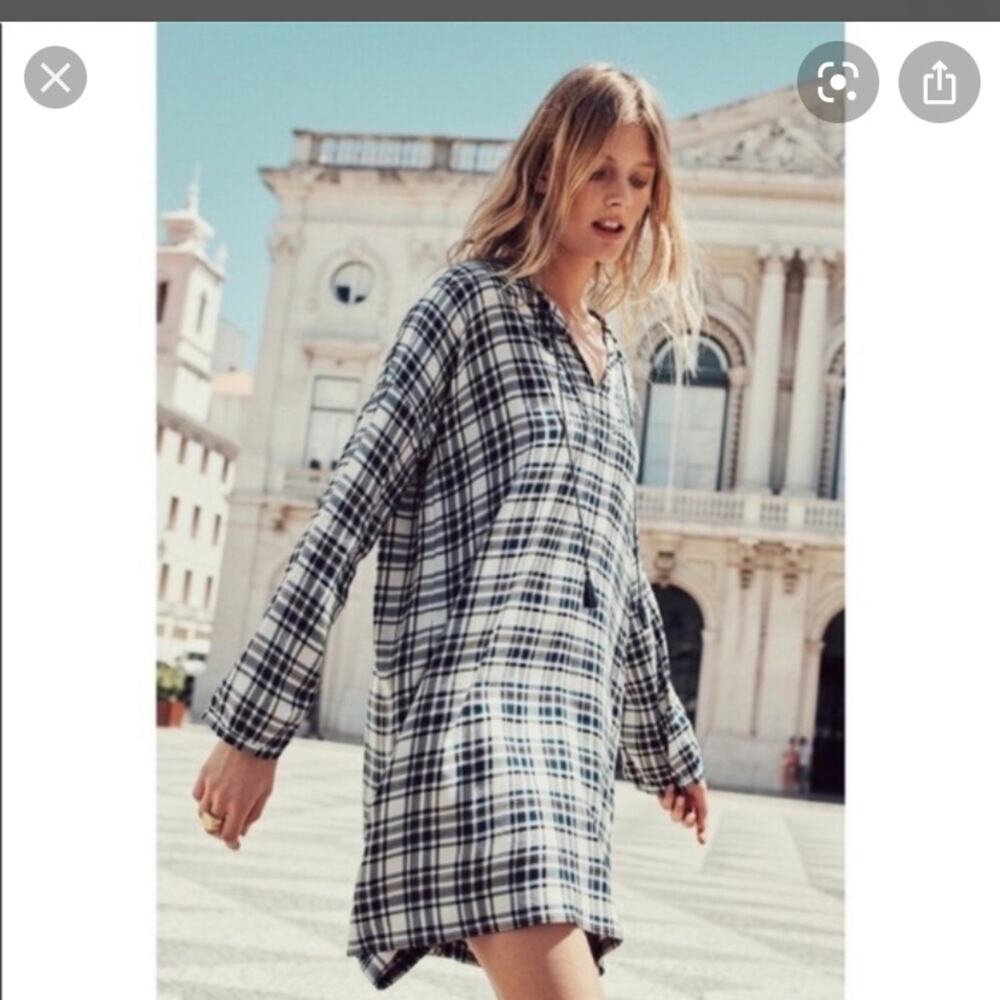 Madewell Plaid Artiste Tunic Dress S